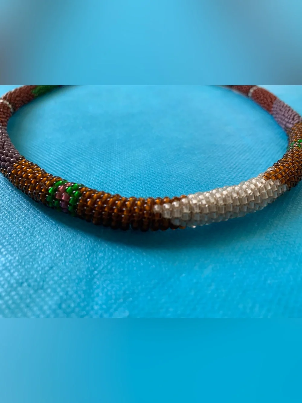 Handcrafted Multicolor Glass Seed Bead Necklace - Elegant Beaded Choker